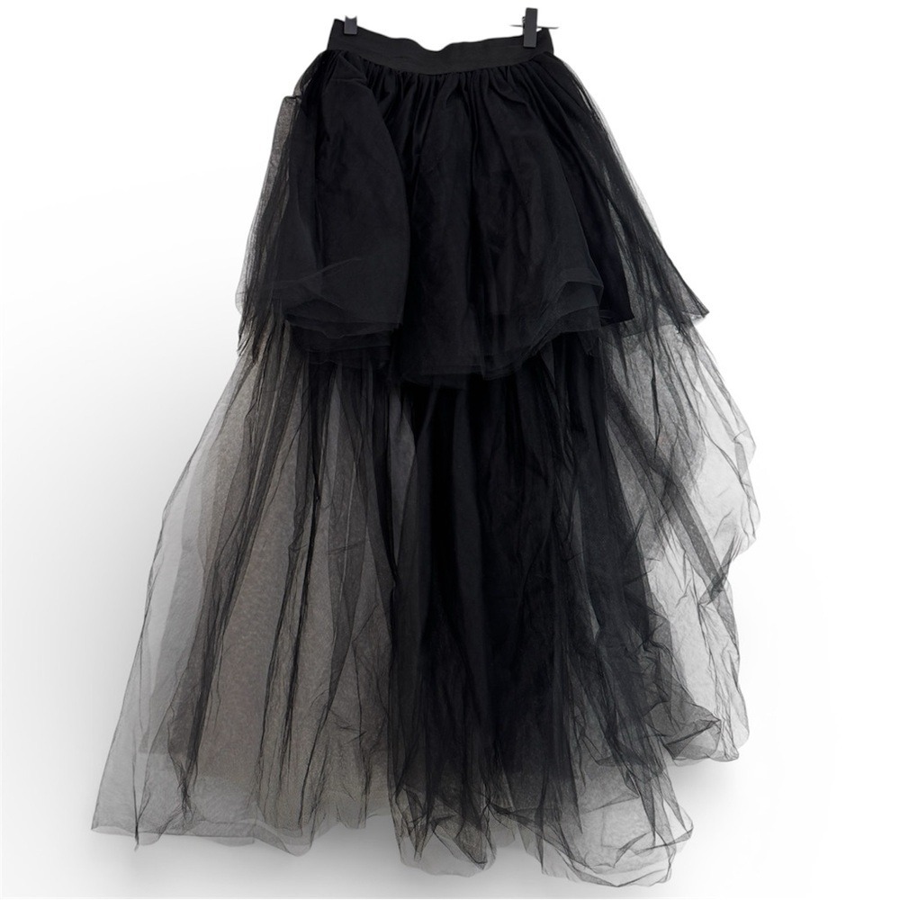 Unbranded Women's Hi-Lo Tulle Bustle Maxi Skirt Festival Whimsigoth Party - Picture 4 of 10